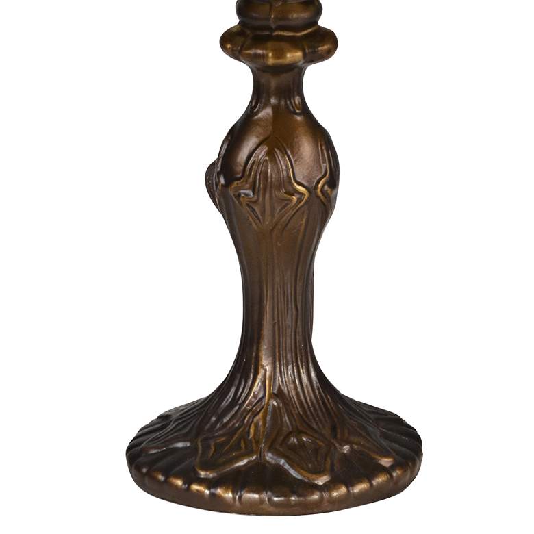 Image 2 Dale Tiffany Indian Rose 14 1/2 inch High Bronze Tiffany-Style Table Lamp more views