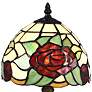 Dale Tiffany Indian Rose 14 1/2" High Bronze Tiffany-Style Table Lamp