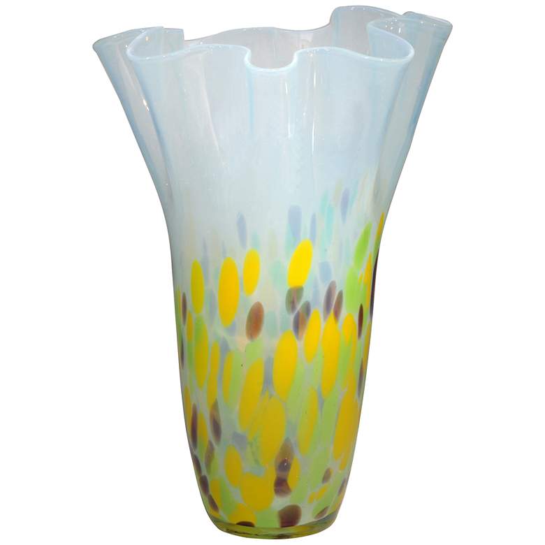 Image 1 Dale Tiffany Ivy Flow Multi-Color 13 3/4 inchH Art Glass Vase