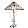 1_Dale Tiffany Jensen 21 1/2" Brushed Nickel Tiffany-Style Table Lamp