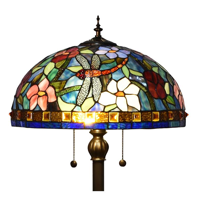 Image 4 Dale Tiffany Josef 62" Antique Bronze Tiffany-Style Floor Lamp more views