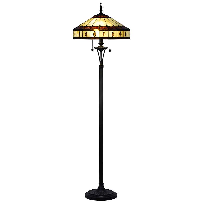 Image 1 Dale Tiffany Julio Antique Bronze Tiffany-Style Floor Lamp