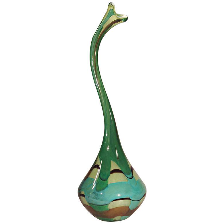 Image 1 Dale Tiffany La Mesa Long Neck Hand-Blown Art Glass Vase