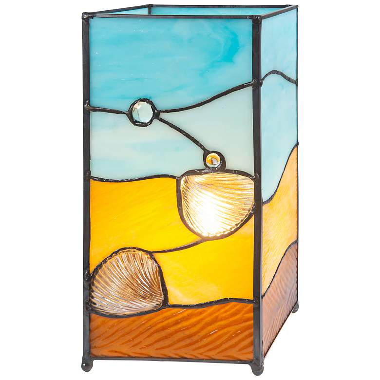 Image 1 Dale Tiffany La Rochelle 10" Coastal Tiffany-Style Glass Accent Lamp