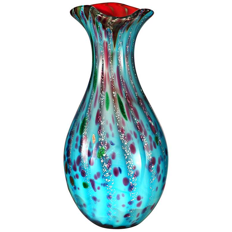 Image 1 Dale Tiffany Lagood Hand-Blown Art Glass 15 1/2" High Vase