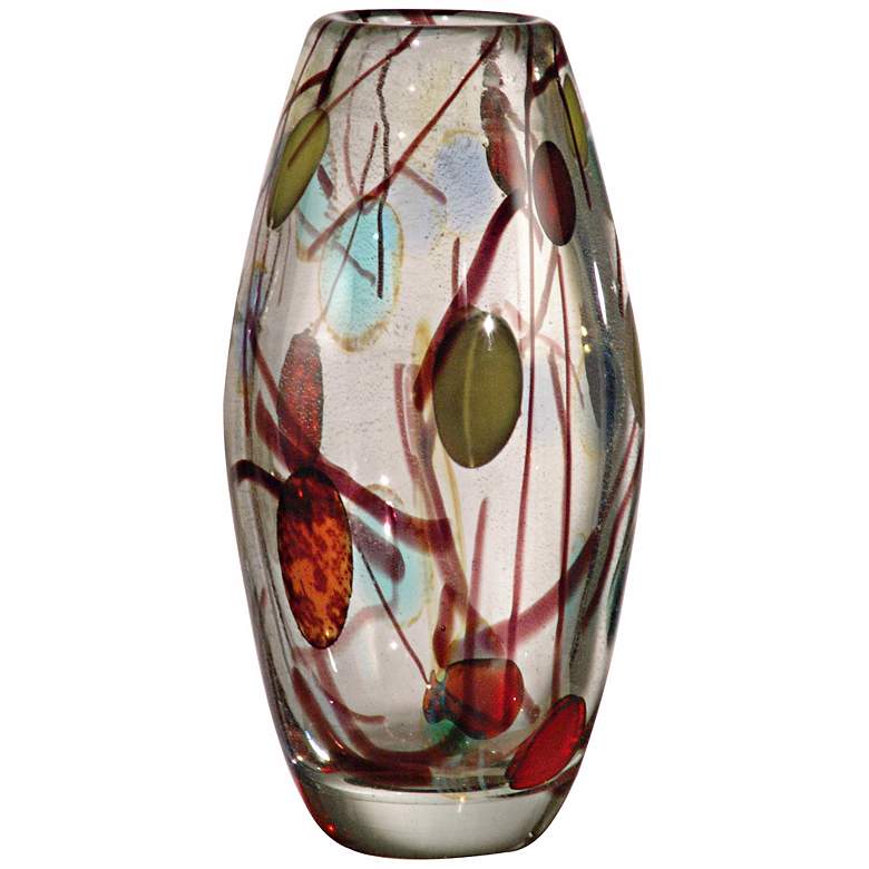 Image 1 Dale Tiffany Lesley Hand-Blown 9 1/4 inch High Art Glass Vase