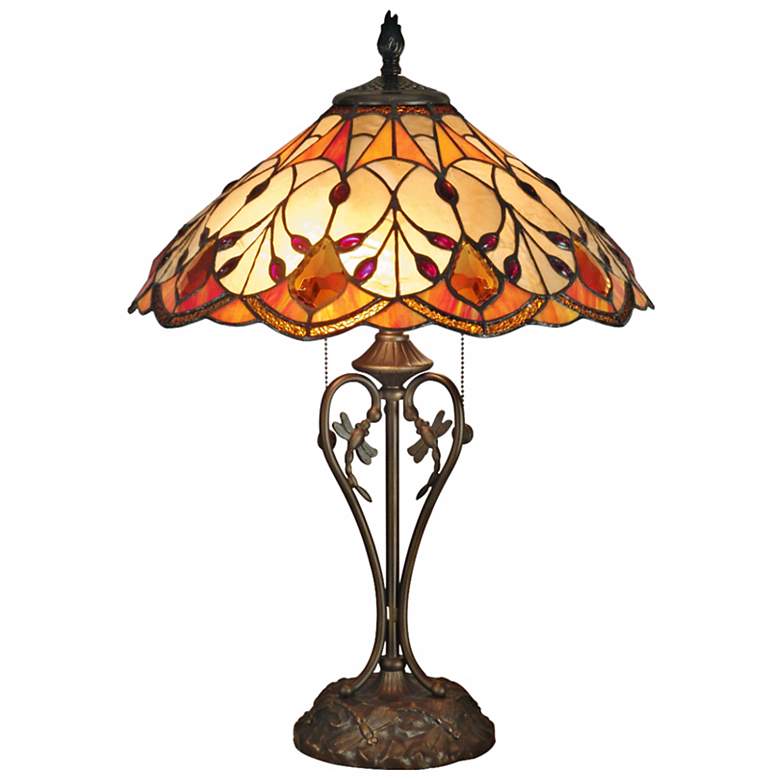 Image 2 Dale Tiffany Marshall 23 3/4 inch High Tiffany-Style Art Glass Table Lamp