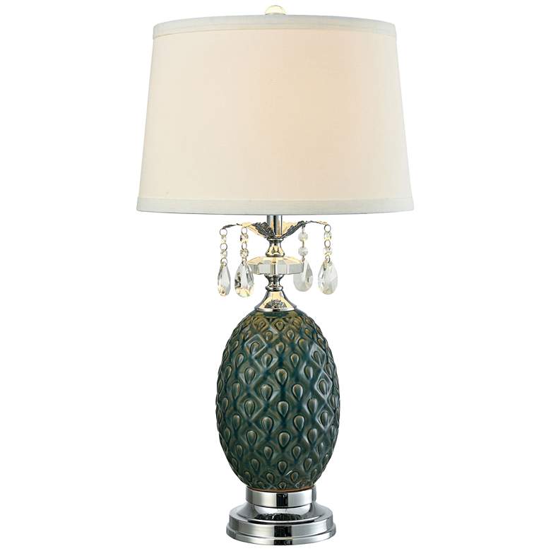 Image 1 Dale Tiffany Maxie Turtleback Amber Ceramic LED Table Lamp
