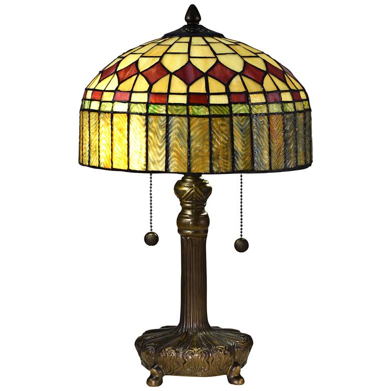 Image 2 Dale Tiffany Mayor Island 19 1/2" Bronze Tiffany-Style Accent Lamp