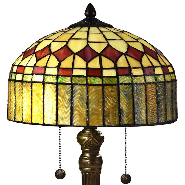 Image 4 Dale Tiffany Mayor Island 19 1/2" Bronze Tiffany-Style Accent Lamp more views