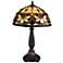 Dale Tiffany McCartney White Floral Art Glass Table Lamp