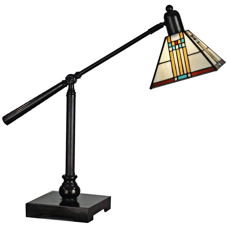Image 2 Dale Tiffany Mission Bank Tiffany-Style Adjustable Desk Lamp
