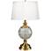 Dale Tiffany Mitre Antique Bronze and Crystal Table Lamp