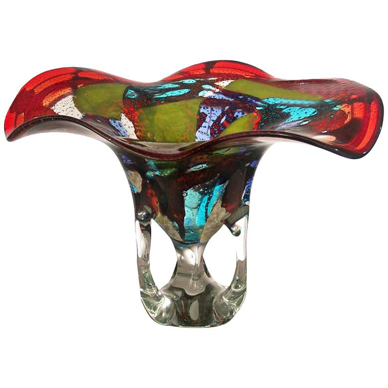 Image 1 Dale Tiffany Montana Multi-Color Art Glass Bowl