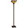 Dale Tiffany Noir Art Glass Torchiere Floor Lamp