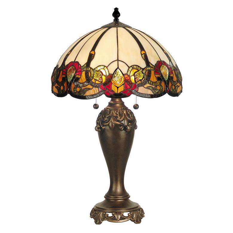 Image 2 Dale Tiffany Northlake 27 inch Tiffany-Style Art Glass Table Lamp
