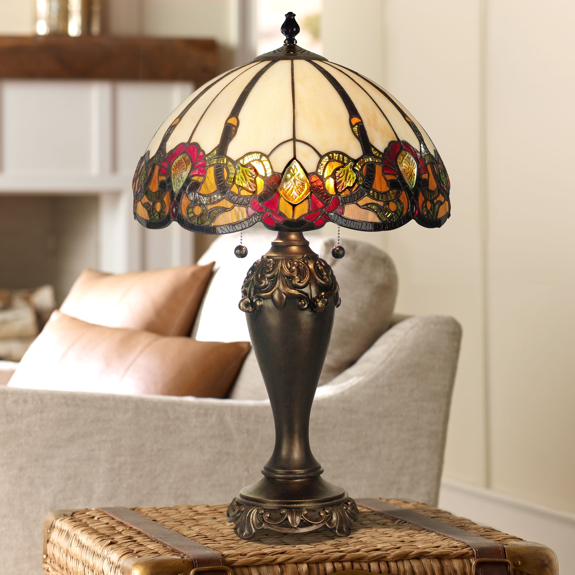 Dale tiffany rose table shops lamp