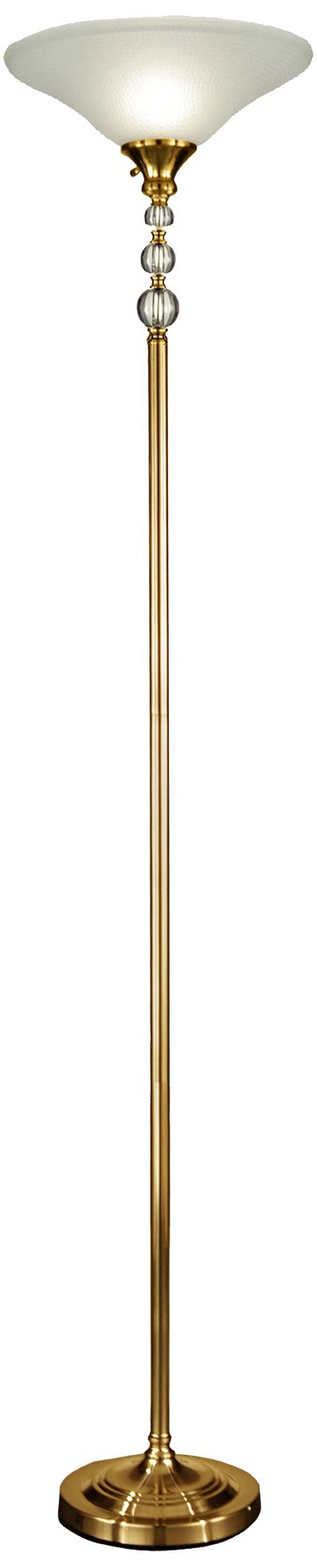 Image 2 Dale Tiffany Optic Antique Brass Torchiere Floor Lamp