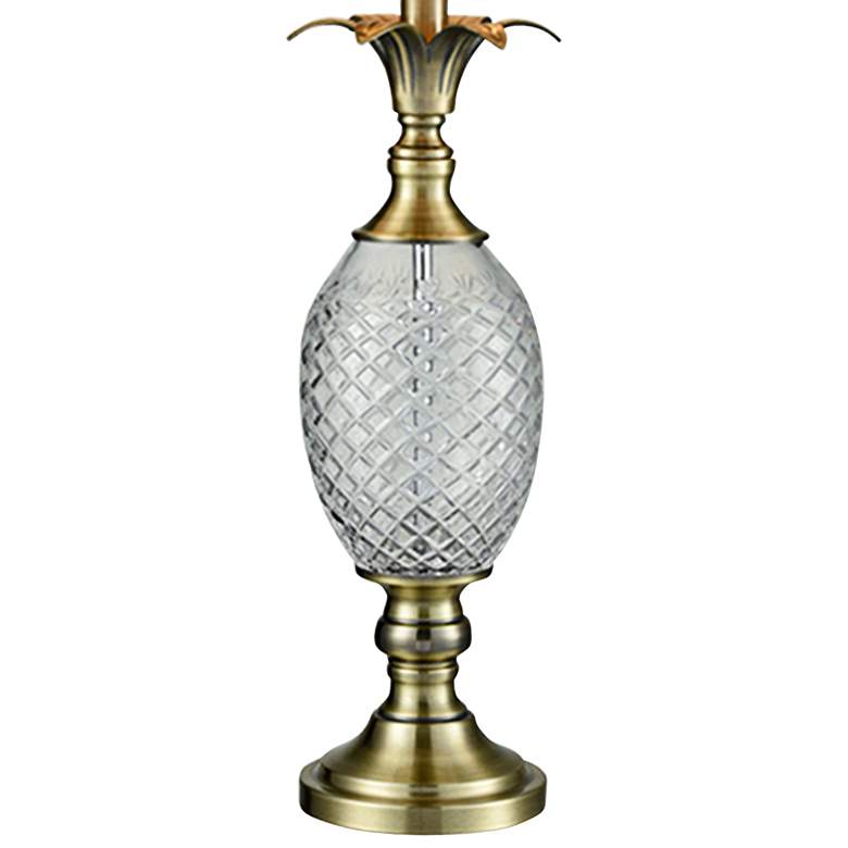 Image 2 Dale Tiffany Pineapple Antique Brass and Crystal Table Lamp more views