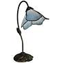 Dale Tiffany Poelking Blue Lily 19" High Art Glass Accent Lamp