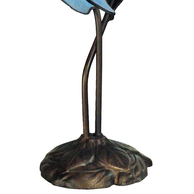 Image 4 Dale Tiffany Poelking Blue Lily 21" High Glass 2-Light Accent Lamp more views