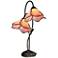 Dale Tiffany Poelking Pink Lily Glass 2-Light Desk Lamp