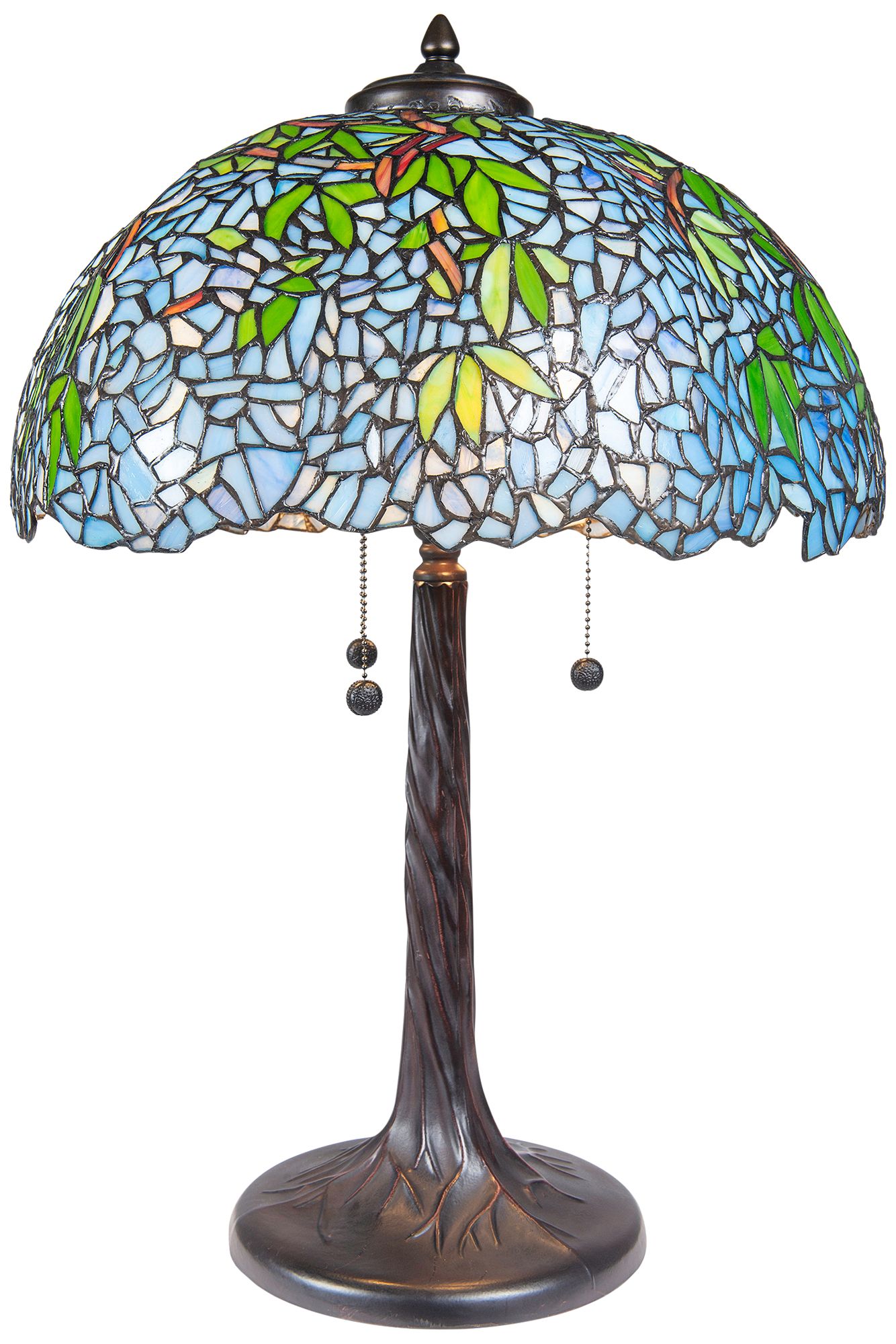 Image 2 Dale Tiffany Porto Wisteria Bronze Art Glass Table Lamp