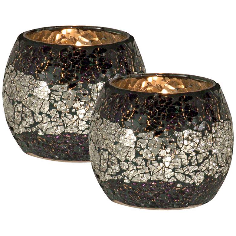 Image 1 Dale Tiffany Quartz Glass Votive Candle Holder Set of 2