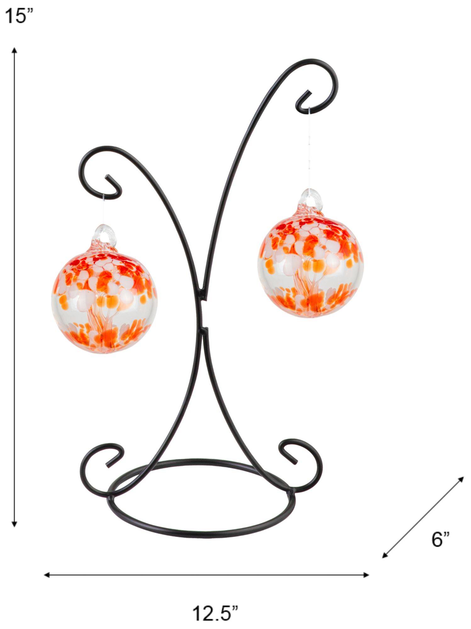 Image 3 Dale Tiffany Rainbow Tree of Life 2 4" Nova Hand Blown Glass Ball and Stand more views