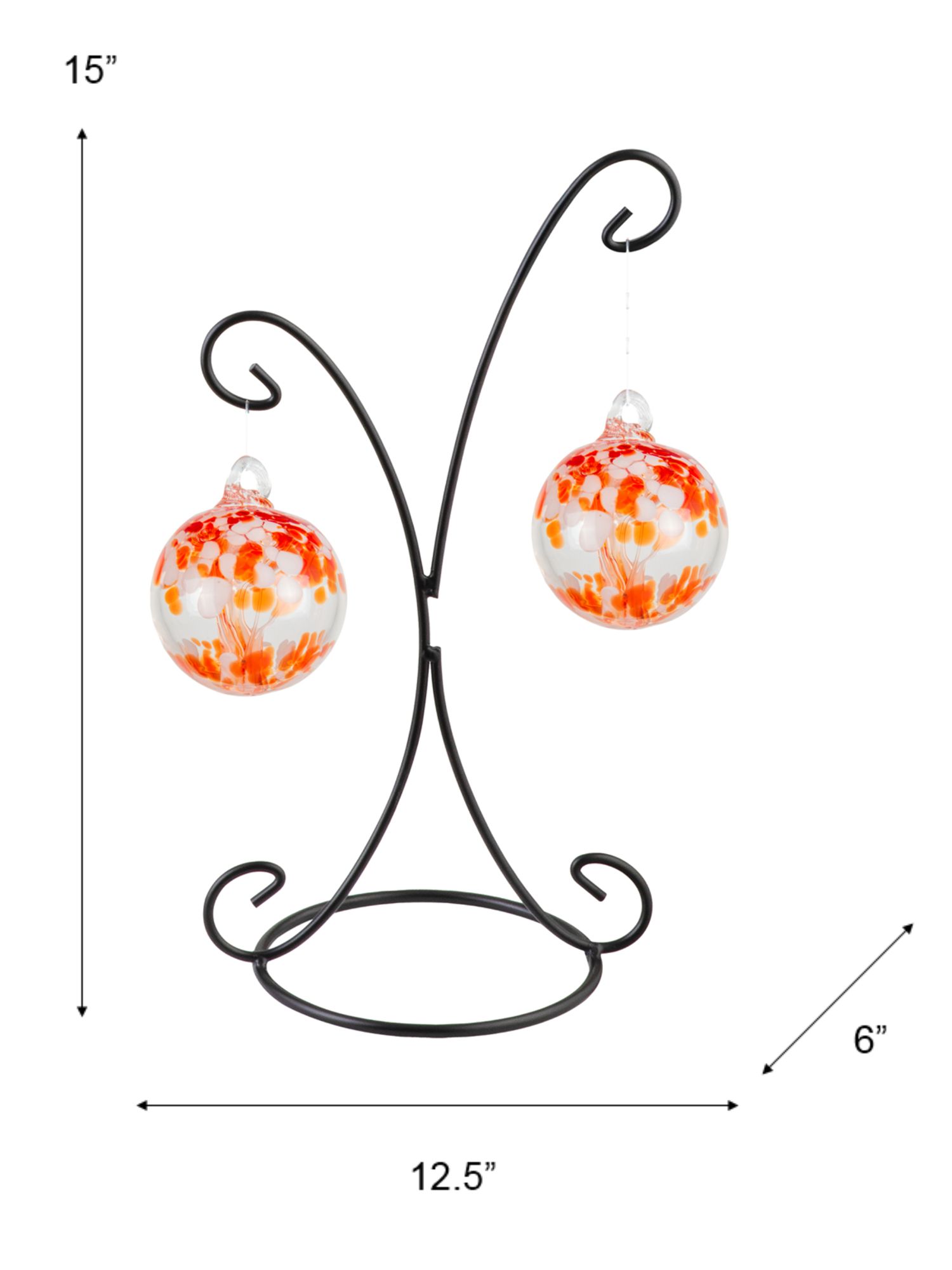 Image 4 Dale Tiffany Rainbow Tree of Life 2 4" Nova Hand Blown Glass Ball and Stand more views