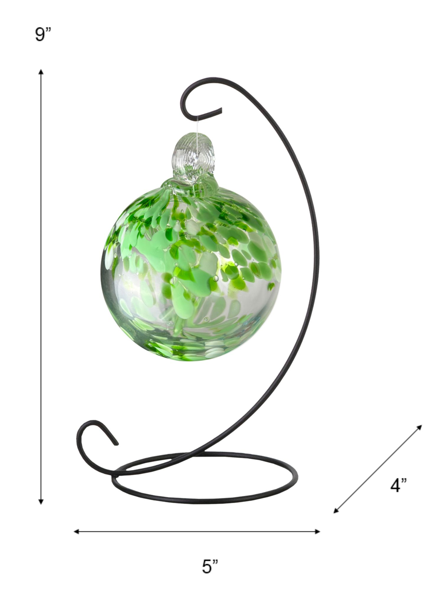 Image 4 Dale Tiffany Rainbow Tree of Life 3" Celtic Hand Blown Glass Ball and Stand more views