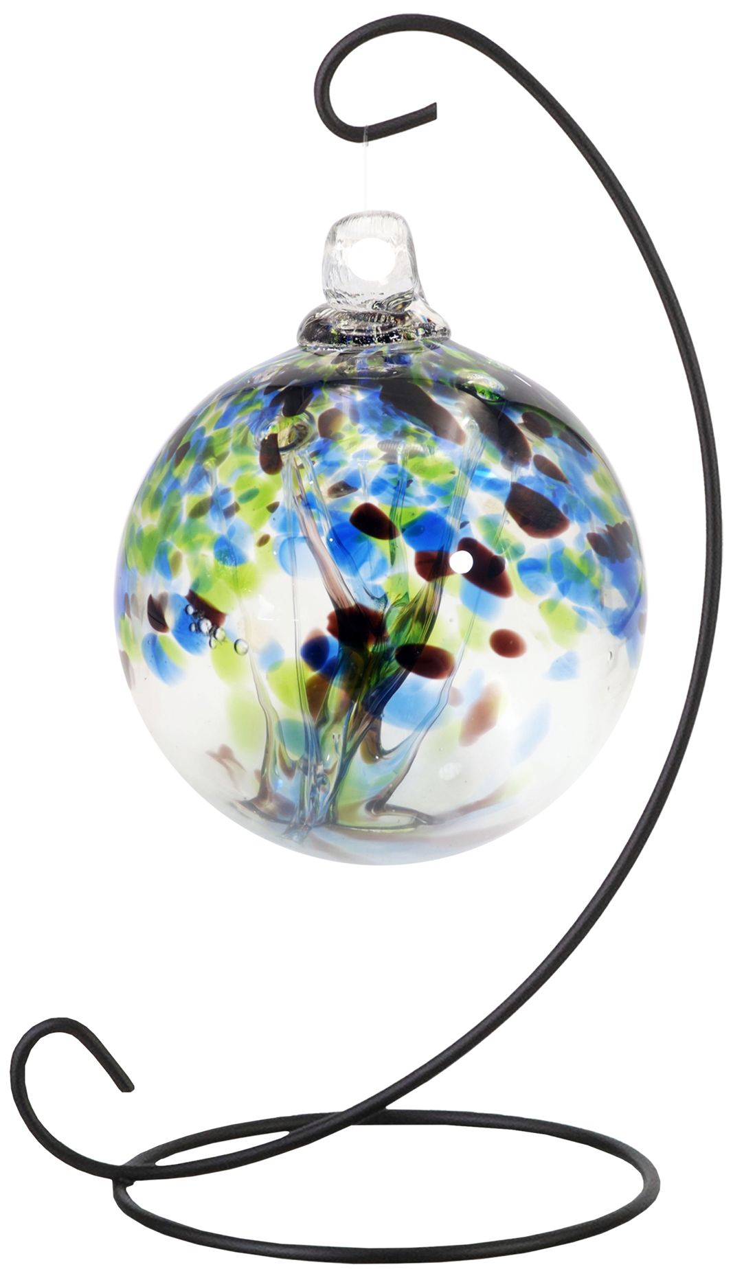 Image 2 Dale Tiffany Rainbow Tree of Life 3" Mystic Hand Blown Glass Ball and
