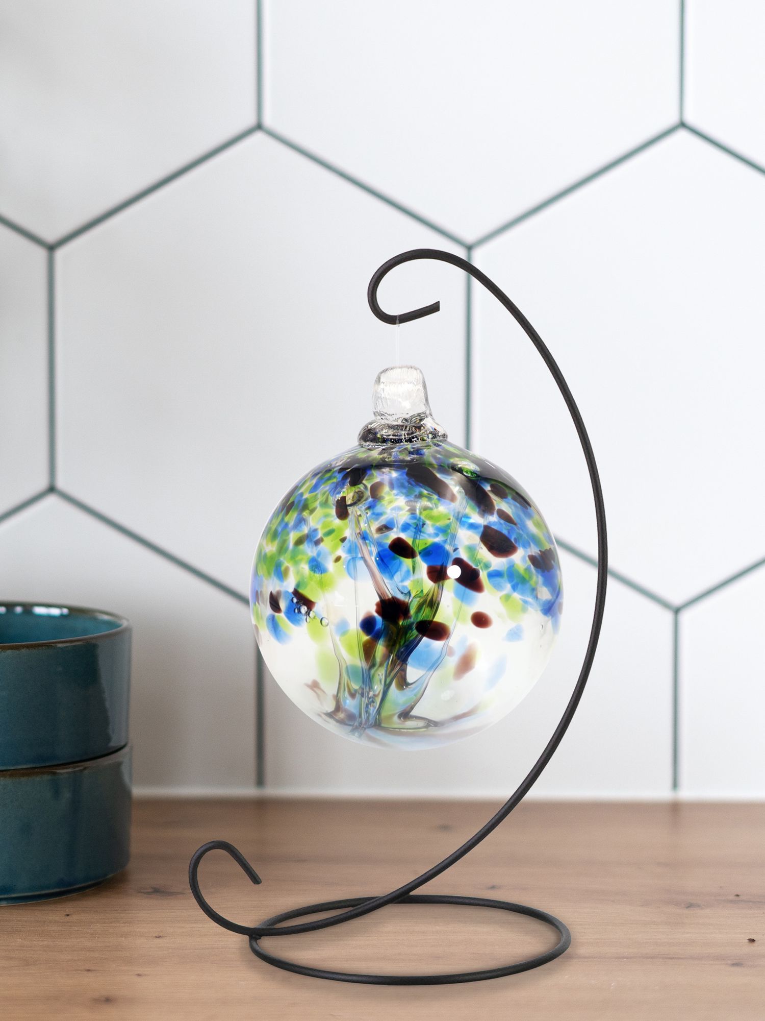 Image 3 Dale Tiffany Rainbow Tree of Life 3" Mystic Hand Blown Glass Ball and more views