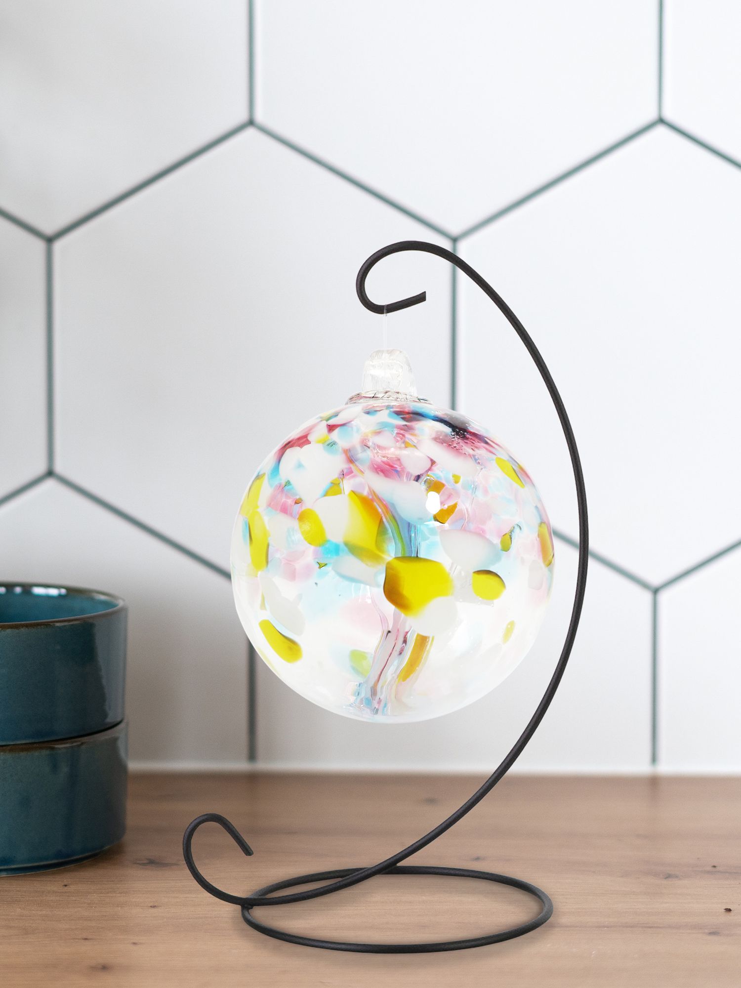 Image 3 Dale Tiffany Rainbow Tree of Life 3" Spring Hand Blown Glass Ball and more views