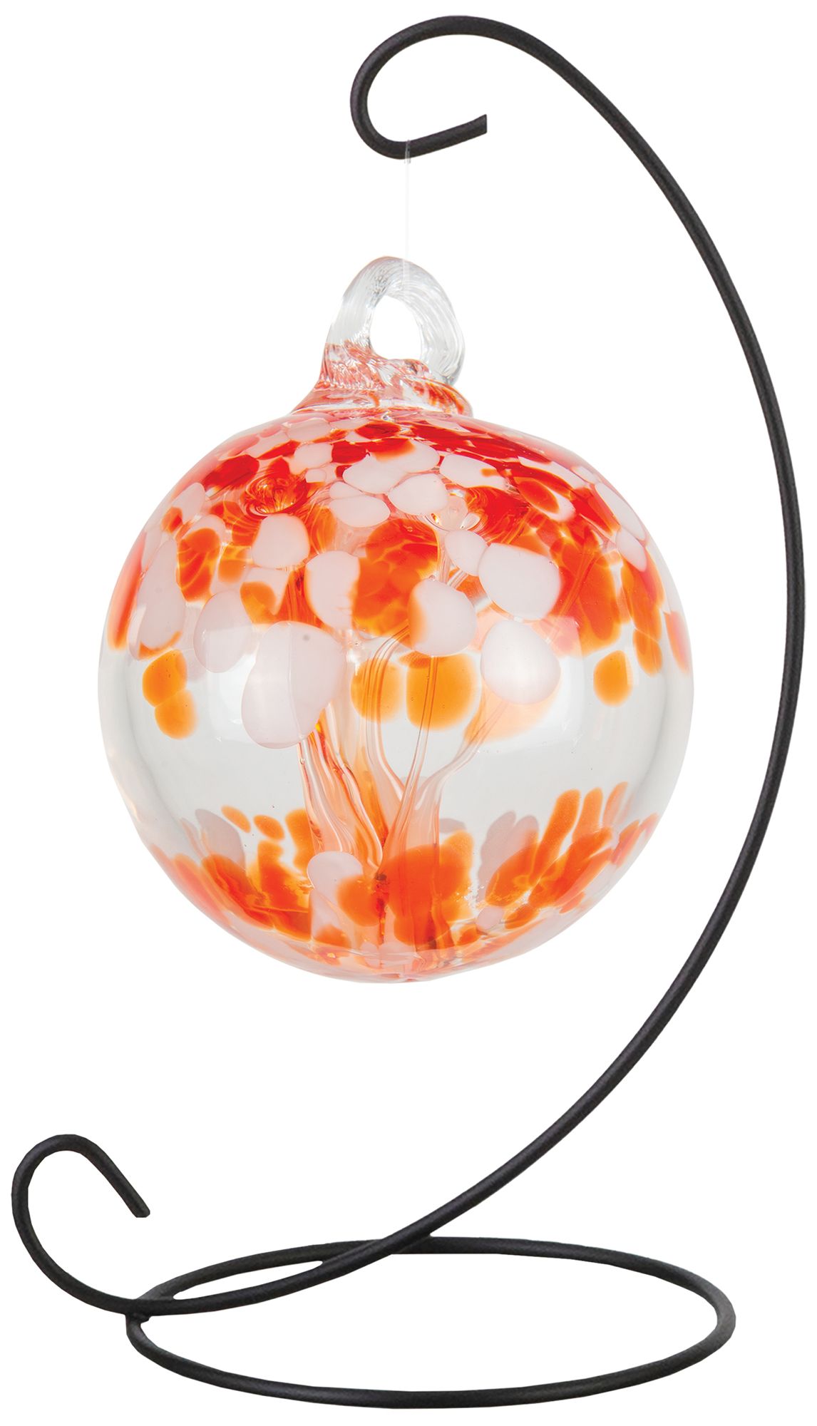 Image 2 Dale Tiffany Rainbow Tree of Life 3" Nova Hand Blown Glass Ball with Stand