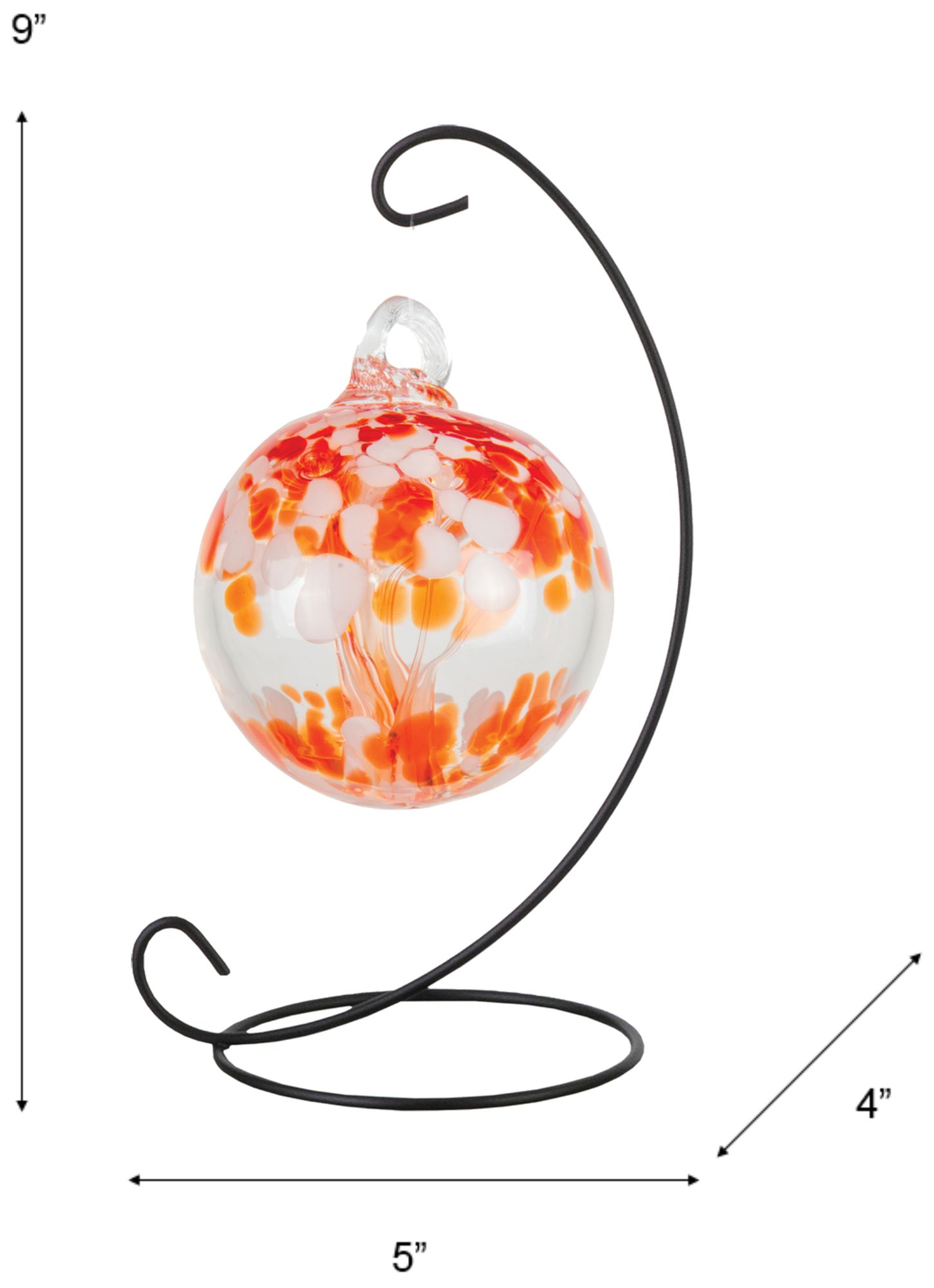 Image 3 Dale Tiffany Rainbow Tree of Life 3" Nova Hand Blown Glass Ball with Stand more views