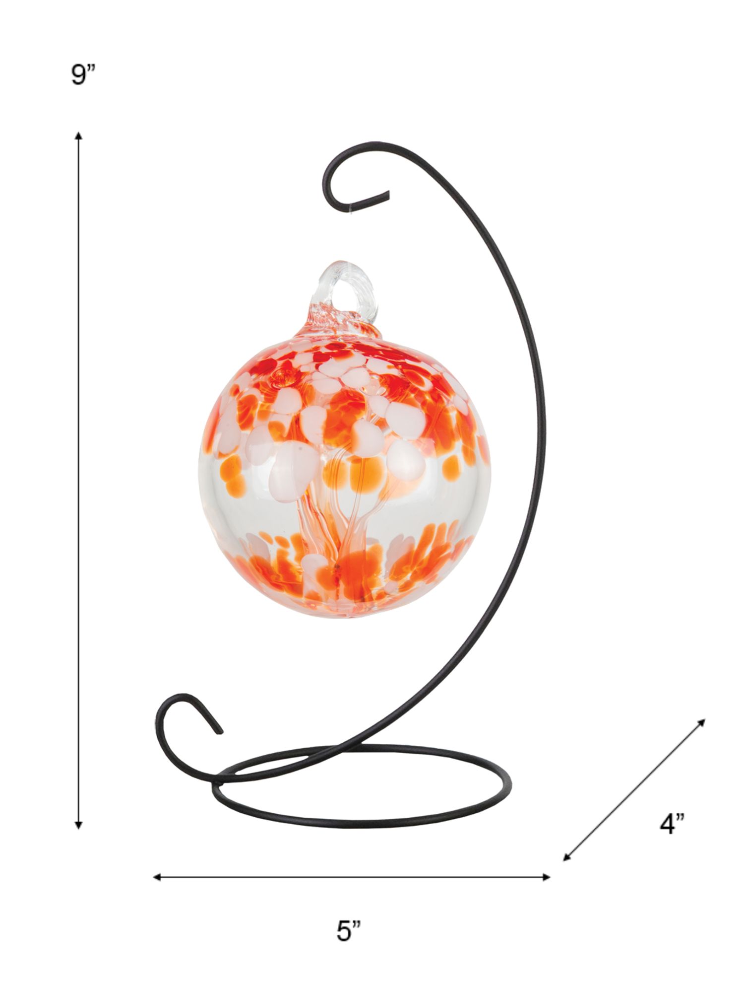 Image 4 Dale Tiffany Rainbow Tree of Life 3" Nova Hand Blown Glass Ball with Stand more views