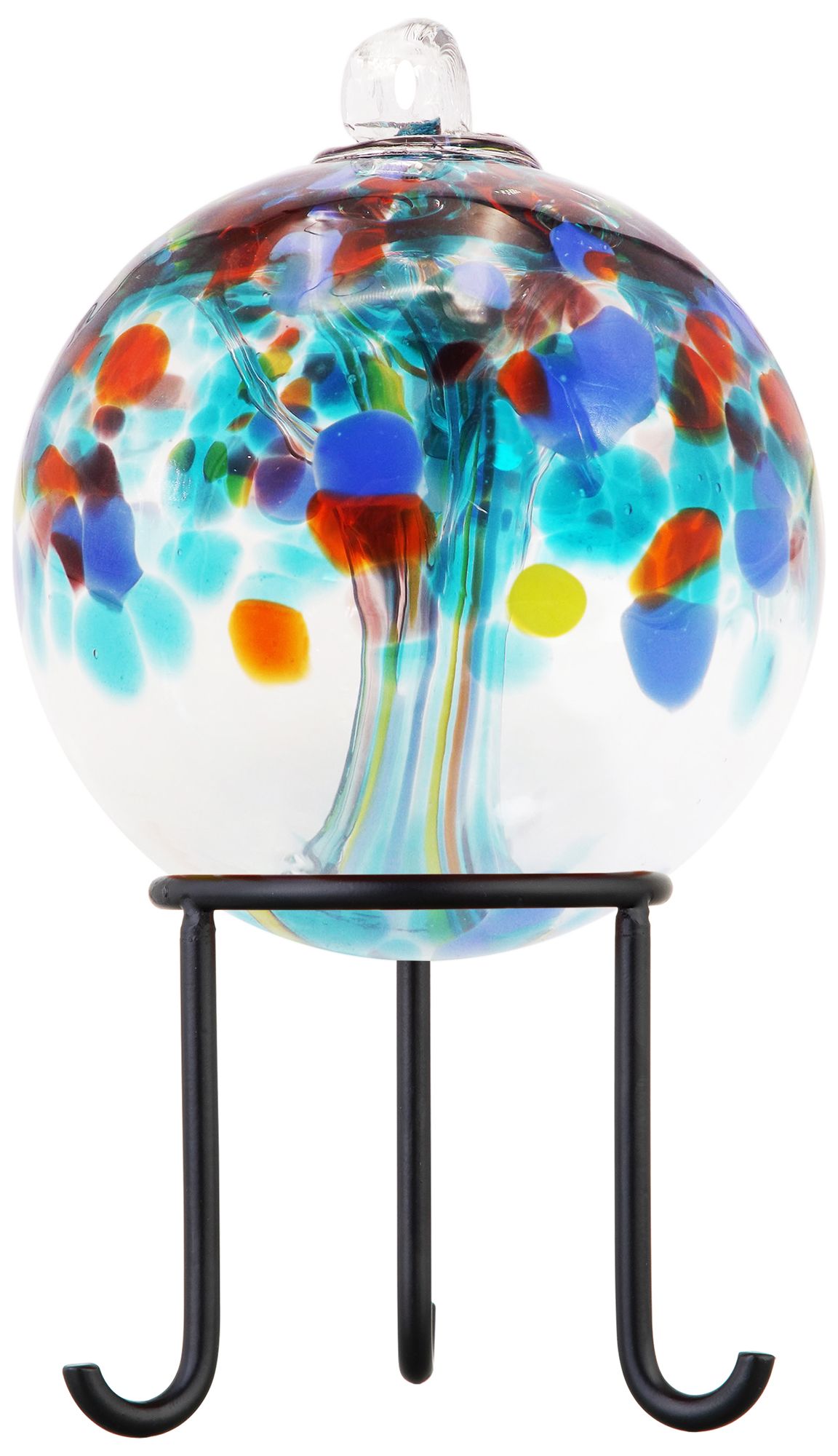 Image 2 Dale Tiffany Rainbow Tree of Life 4" Devotion Hand Blown Ball with Stand