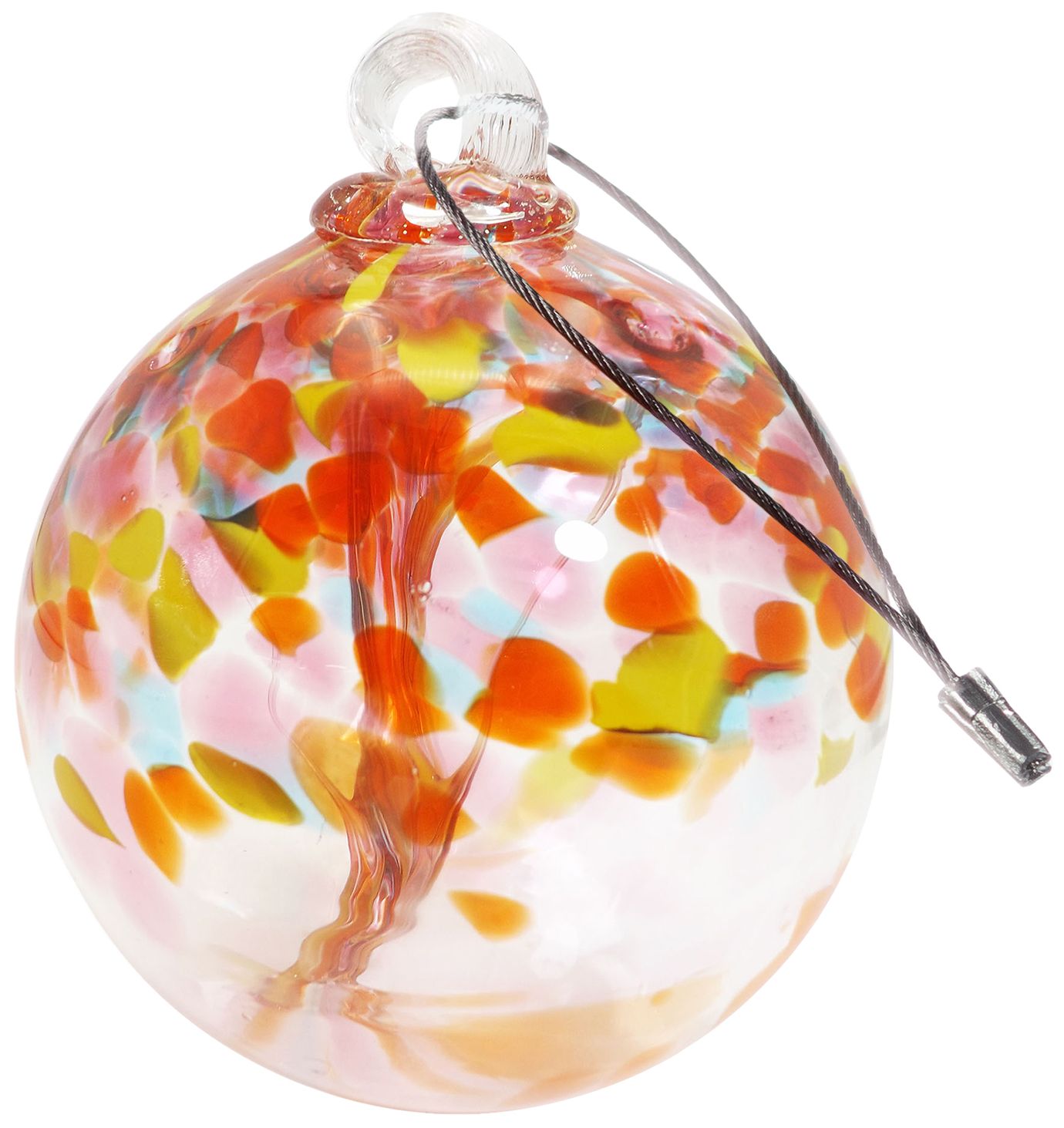 Image 4 Dale Tiffany Rainbow Tree of Life 4" Eden Hand Blown Glass Ball with Stand more views