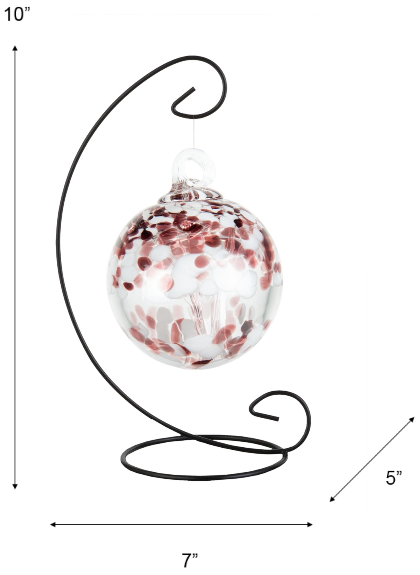 Image 3 Dale Tiffany Rainbow Tree of Life 4" Enchanted Hand Blown Ball with Stand more views