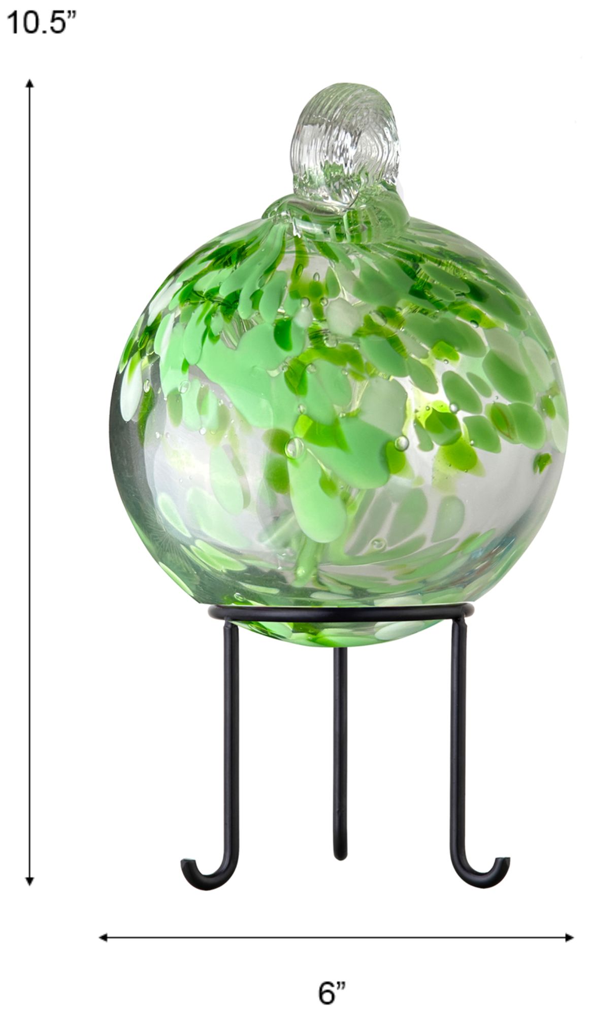 Image 3 Dale Tiffany Rainbow Tree of Life 6" Celtic Hand Blown Glass Ball and Stand more views