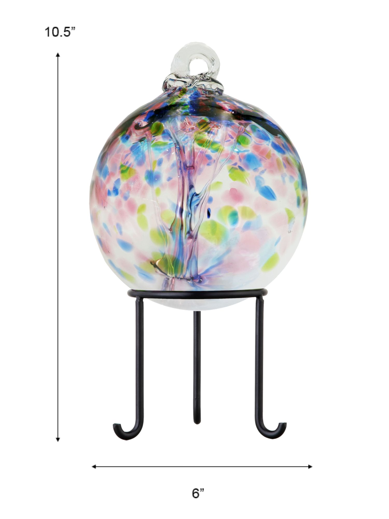 Image 4 Dale Tiffany Rainbow Tree of Life 6" Hope Hand Blown Glass Ball with S more views