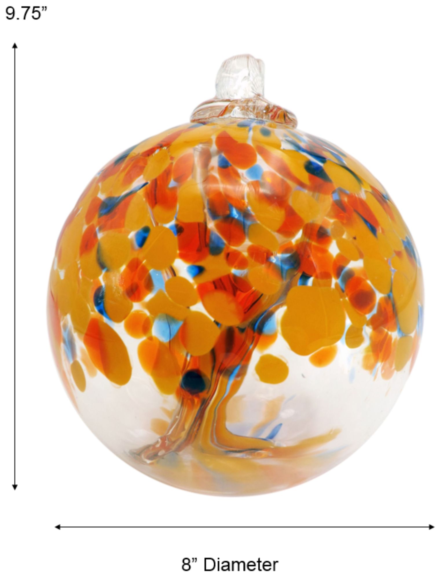Image 4 Dale Tiffany Rainbow Tree of Life Aura 8" Hand Blown Glass Ornament more views