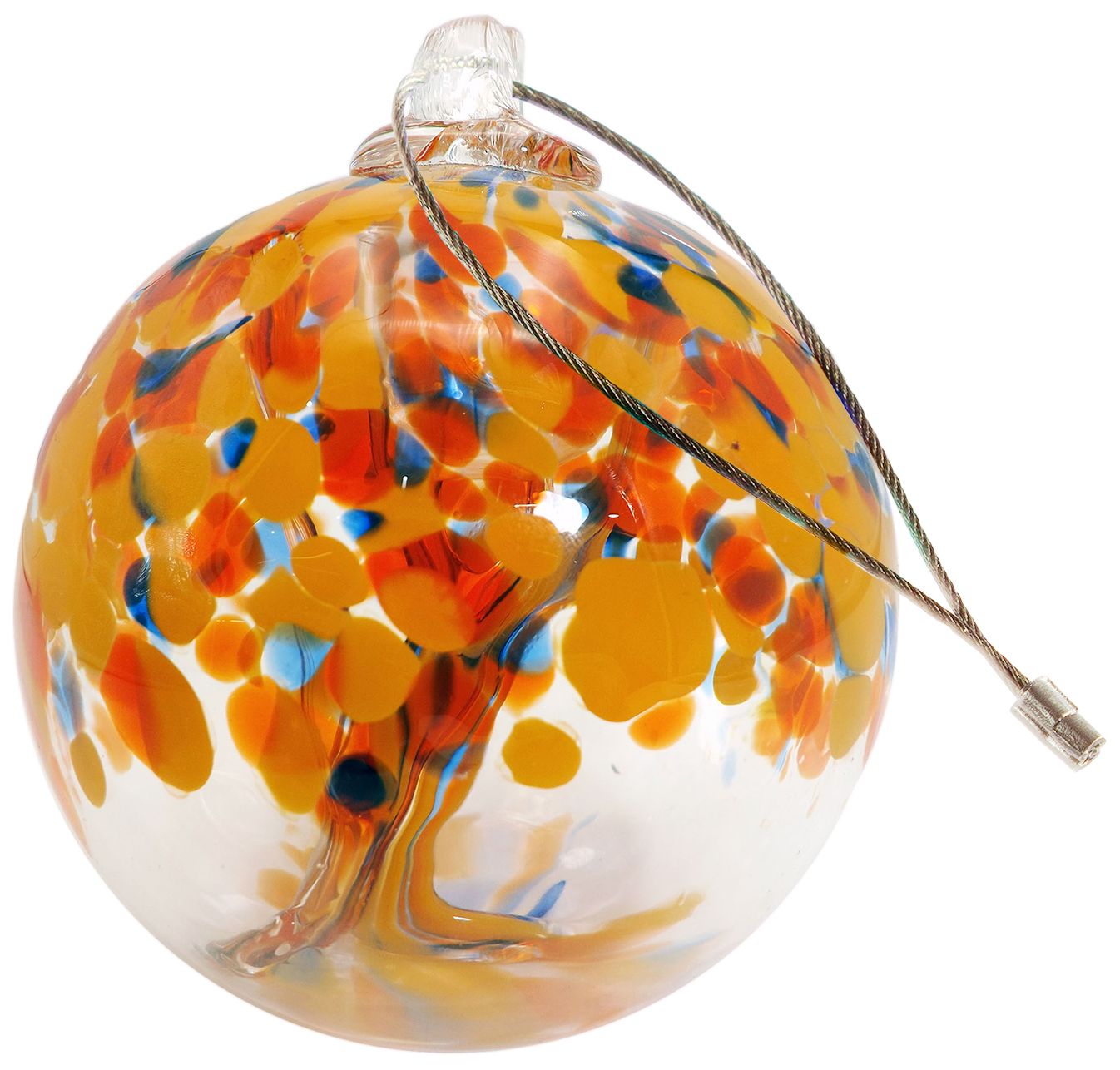 Image 5 Dale Tiffany Rainbow Tree of Life Aura 8" Hand Blown Glass Ornament more views