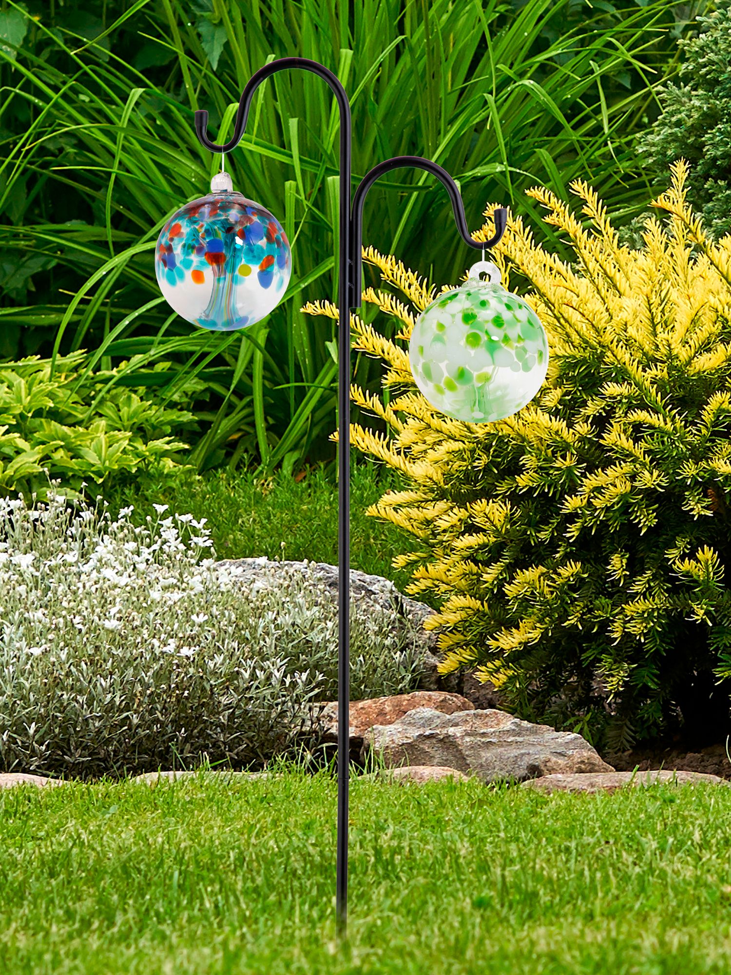 Image 2 Dale Tiffany Rainbow Tree of Life Celtic 8" Hand Blown Glass Ornament more views