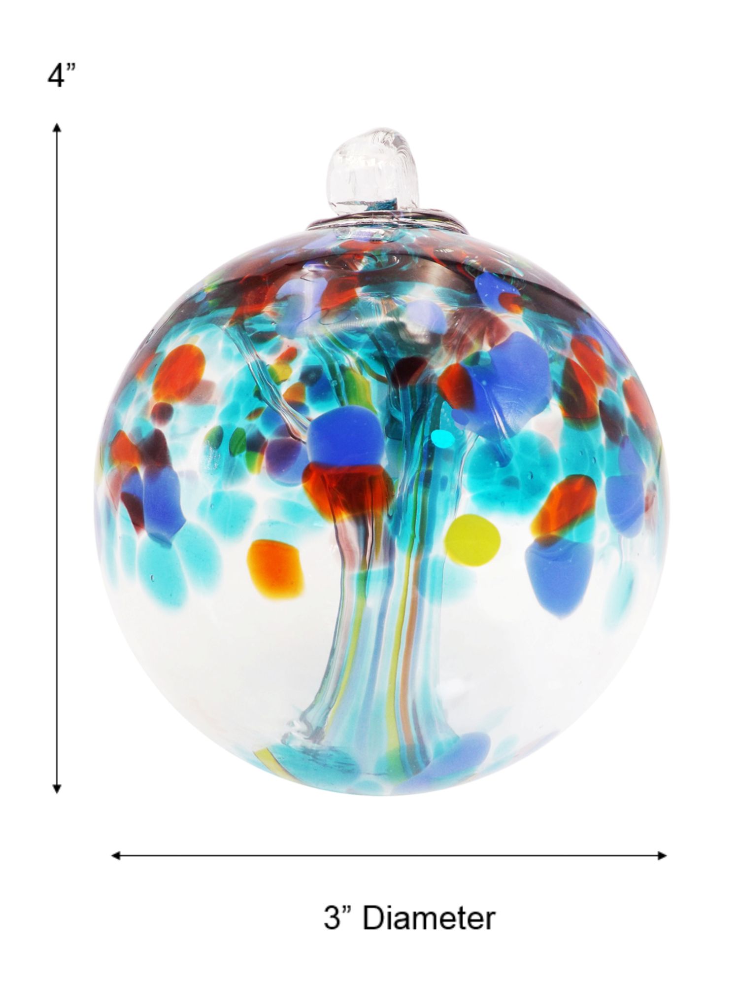 Image 3 Dale Tiffany Rainbow Tree of Life Devotion 3" Hand Blown Glass Ornament more views