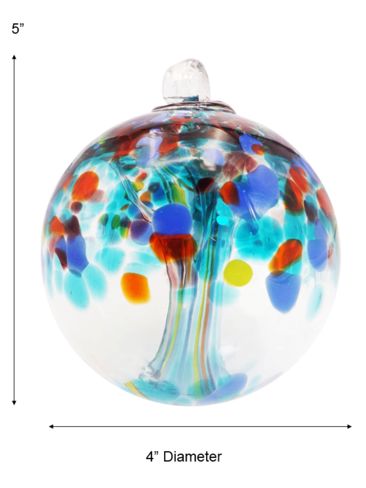 Thumbnail4 of Dale Tiffany Rainbow Tree of Life Devotion 4" Hand Blown Glass Ornament more views