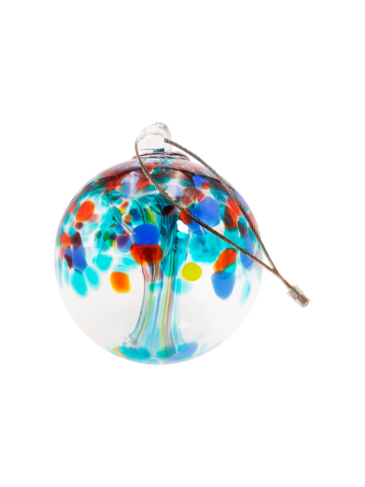 Dale Tiffany Rainbow Tree of Life Devotion 4" Hand Blown Glass Ornament