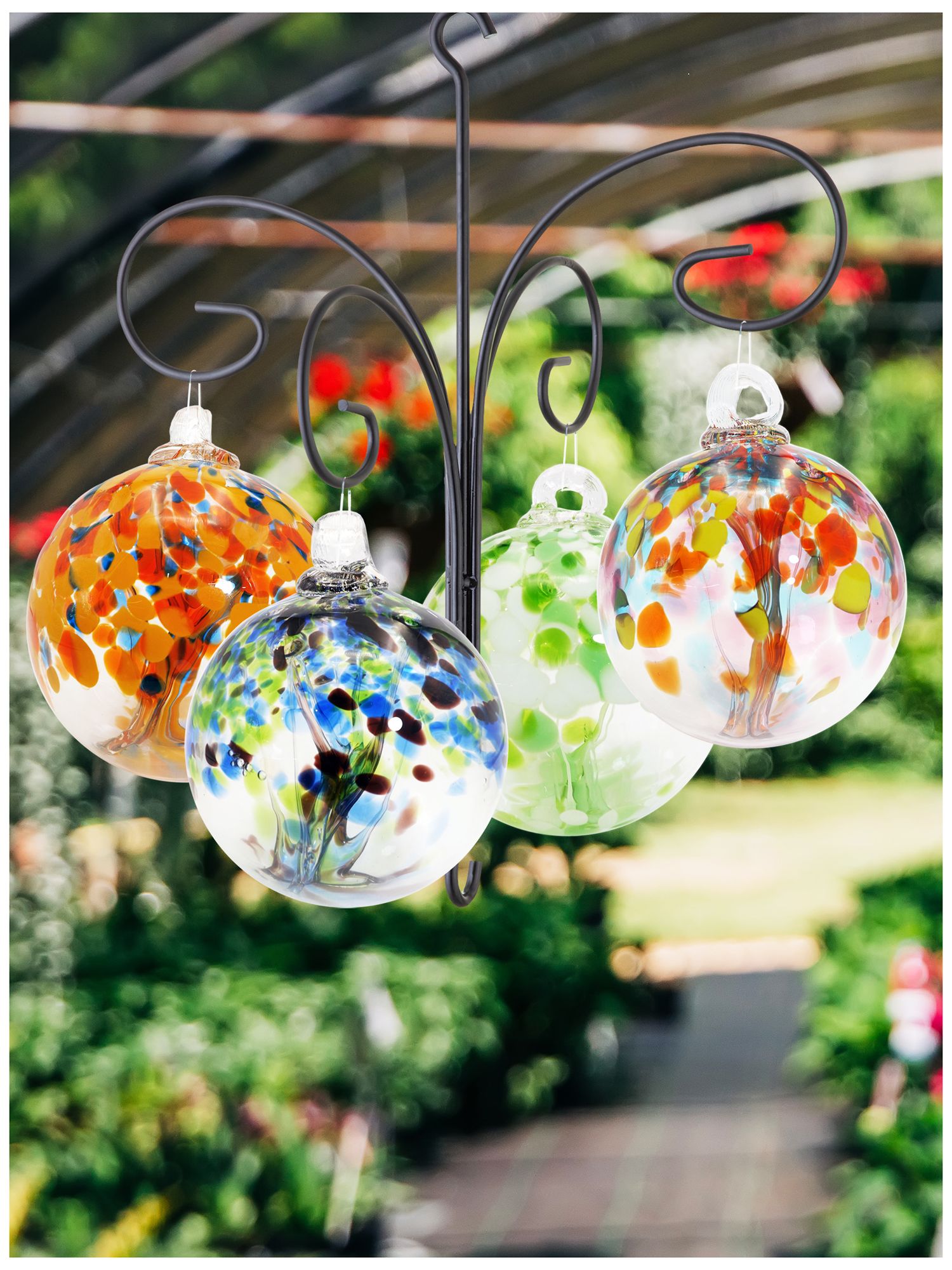 Image 2 Dale Tiffany Rainbow Tree of Life Eden 6" Hand Blown Glass Ornament more views