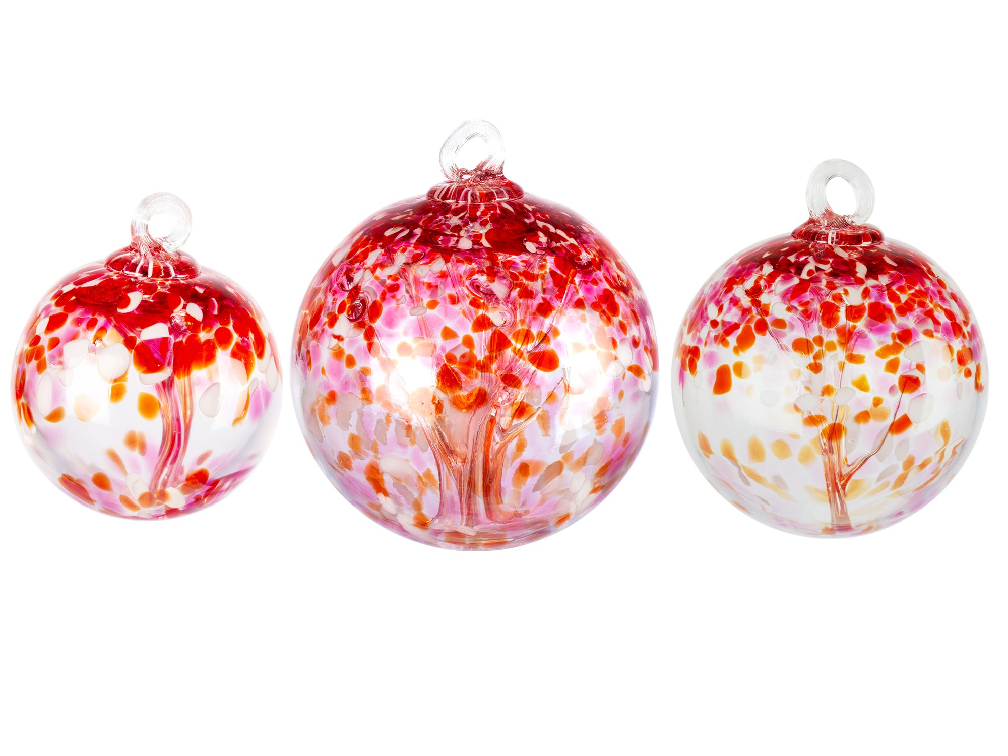 Image 5 Dale Tiffany Rainbow Tree of Life Golden Pink 6" Hand Blown Glass Orna more views